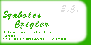 szabolcs czigler business card